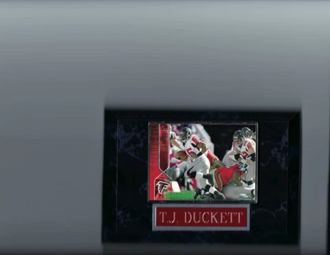 T.J. DUCKETT BLACK PLAQUE ATLANTA FALCONS FOOTBALL NFL   BC Cover