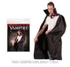 Halloween Vampire Cape Adult 114cm Fun Party Games Play 8+ Years NEW & SEALED