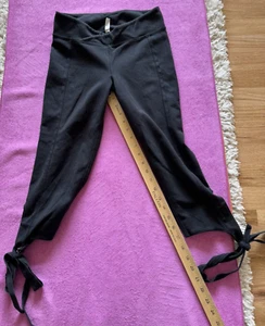 Free People Movement Turnout Tie Leggings In Soft Black Yoga Ballet Small - Picture 1 of 7