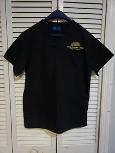 Womens XS Scrubs Nurse Elite Medical Florida Technical College Black Top A16 - Picture 1 of 6