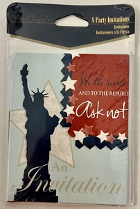 Liberty We the People 4th July USA Patriotic Theme Party Invitations w/Envelopes - Picture 1 of 1