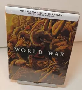World War Z Steelbook (4K/Blu-ray)-Brand NEW (Sealed)-Box Shipping with Tracking - Picture 1 of 6