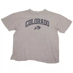 University of Colorado Vintage T Shirt size 2XL Gray Distressed 1990s - Picture 1 of 6