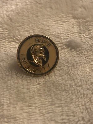 Vintage Duke Blue Devils label pin mascot football basketball collegiate - Image 1 of 2