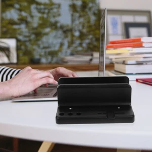  Vertical Stand Laptop Women's Work Supporting Holder Plastic Base - Afbeelding 1 van 12