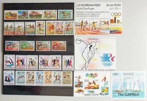 AFRICA 1984 OLYMPICS, XF Cpl. MNH** Sheets + Sets Sierra Leone Mozambique Gambia - Foto 1 di 1