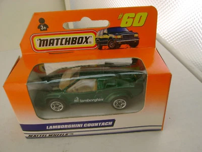 1997 MATCHBOX SUPERFAST #67 DARK GREEN LAMBORGHINI COUNTACH LP 5000S NEW IN BOX - Image 1 of 4