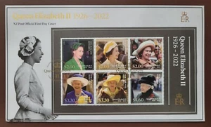 New Zealand 2023 - In Memoriam Queen Elizabeth II (1926 - 2022) FDC(ms) - Picture 1 of 1