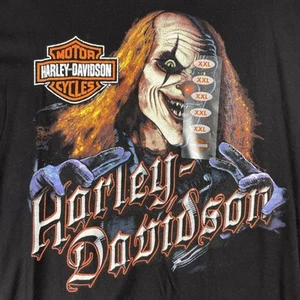 Camiseta Harley-Davidson Para Hombre 2XL RARA Payaso Asesino Pinup Niña Espalda Y2K Negra - Imagen 1 de 16