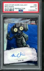 2022 Topps Star Wars Galaxy Chrome Refractor #GA-BD Ben Diskin/AZI-3 Auto /150 - Picture 1 of 2