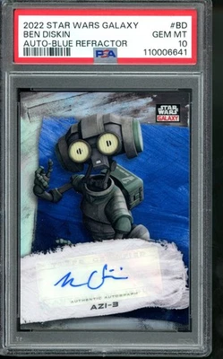 2022 Topps Star Wars Galaxy Chrome Refractor #GA-BD Ben Diskin/AZI-3 Auto /150 - Image 1 of 2