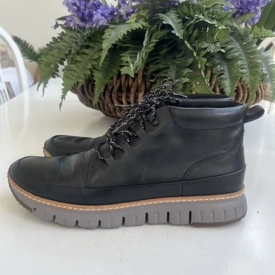 Cole Haan ZeroGrand Rugged Chukka Boots Sz 11.5 M Used Black Leather C31412 MINT - Image 1 of 4