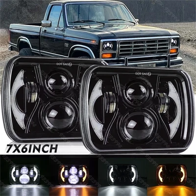 Faro LED alto bajo señal de giro DRL Fit Ford F-150 F-250 F-350 1978-1986 Foto 1 de 4