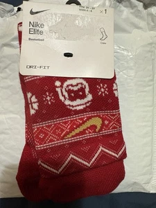 NIKE Elite Socks Boys 3Y-5Y Women’s 6-8 Christmas - Picture 1 of 2