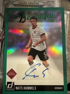 2021-22 Panini Donruss FIFA Germany Mats Hummels The Beautiful Game Auto Green - Picture 1 of 2