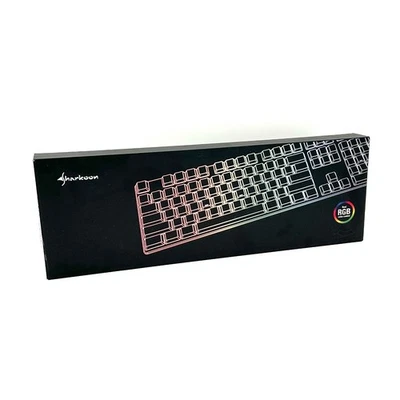 Sharkoon PureWriter RGB Gaming Tastatur - Schwarz - QWERTZ - Bild 1 von 4