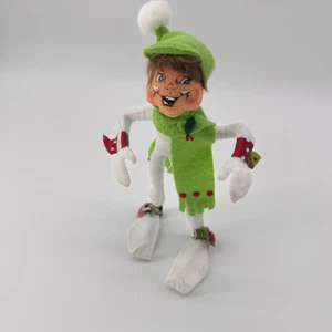 Annalee Weihnachten Jolly Lolli Elfe weiß Puppenregal Sitter grün Deko 2015 - Bild 1 von 7