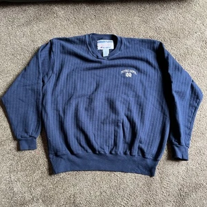 Vintage Champion Notre Dame College Fighting Irish Sweater Ribbed Fleece 2XL EUC - Picture 1 of 7