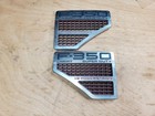 2008-2010 Ford F-350 Super Duty Lariat Powerstroke Fender Emblems Set OEM Ford F-350