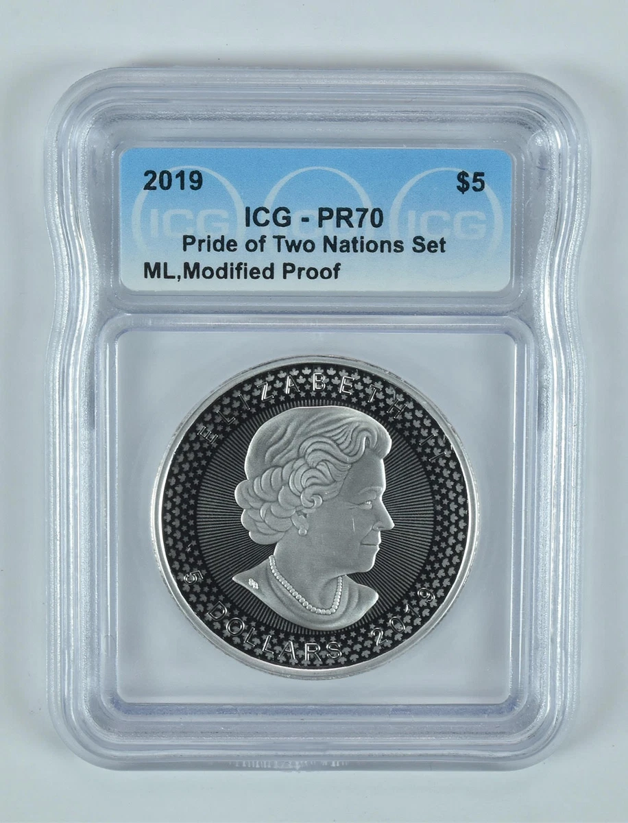 Canadian Maple Leaf PR 70 Graded 2019 Silver Bullion Coins for