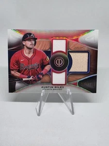 Triple reliquia Topps Tribute Austin Riley 2025/199 TTR-AR Atlanta Braves usado en el juego - Imagen 1 de 10