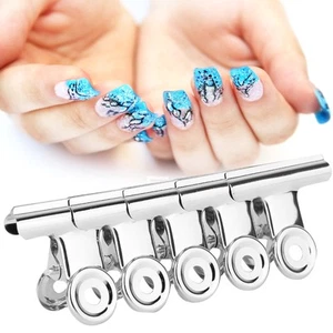 5pcs Edelstahl Silber C-Kurve Nagelverlängerung Clips Multifunktionale Nail CUB - Bild 1 von 7
