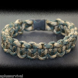 Pulsera Paracord Woodland Camuflado 9 pies 7 hebras 550 lb - Imagen 1 de 2