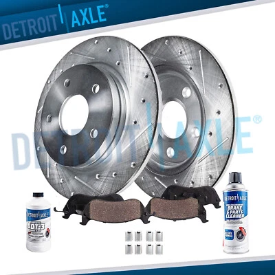 Rear Drilled Disc Rotors and Brake Pads for 2008 - 2012 Jeep Liberty Dodge Nitro - Image 1 of 4