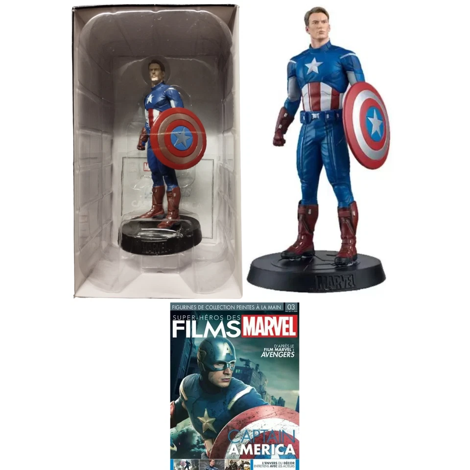 Marvel Capitán América 3 Figura Colección Super Held Películas Eaglemoss TV - Imagen 1 de 4