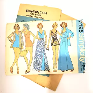Simplicity 7498 Swim-suit, Skirt & Jacket Half Size 20.5 Vintage OOP Uncut - Picture 1 of 4