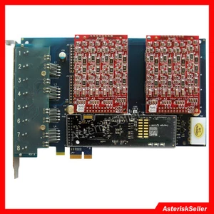 TDM800E Asterisk card FXO Card 8 FXO Port FreePBX Dahdi Card Issabel PCIE AEX800 - Afbeelding 1 van 8