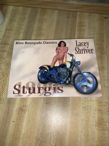 1999 Sturgis Motor Cycle Ralley Miss Renegad Classics Post Card - Picture 1 of 2