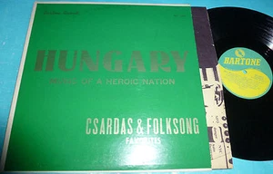 Hungary - Csardas & Folksong Favorites / Bartone Mono LP NICE - Picture 1 of 3