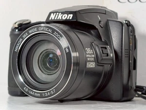 [Exc+3 READ] Nikon COOLPIX P500 12.1 MP BLACK Digital Camera from JAPAN - Picture 1 of 19