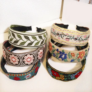 Womens Hairband Headband Embroidery Flower Headwear Casual Hair Band Hair Hoop - Picture 1 of 18