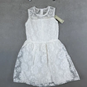 NWT btween Dress Kids Size 10 Embroidered Lace Sleeveless Flower Girl - Picture 1 of 8