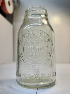 Vintage Horlick's Trade Mark Malted Milk Glass Jar Racine - WIS - U.S.A - Picture 1 of 8
