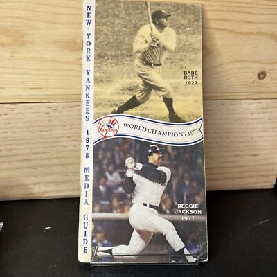 Guía de medios de los Yankees de Nueva York 1978 Anuario Campeones del Mundo Reggie Jackson Babe Ruth Foto 1 de 2