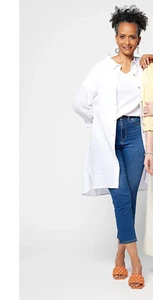 Encore by Idina Menzel Linen Button Shirtdress 1XP WHITE - Picture 1 of 2