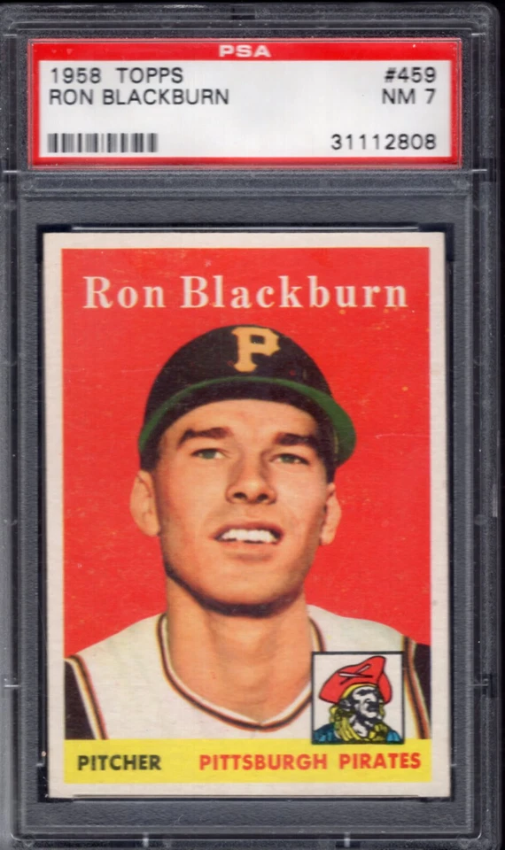 1958 TOPPS RON BLACKBURN CARD NO:459 PSA 7 NEAR MINT CONDITION - Image 1 of 1