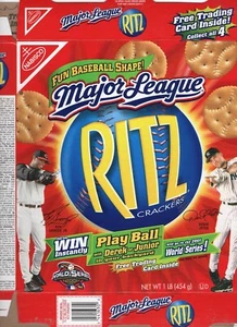 2001 RITZ CRACKERS ALL STAR GAME BOX DEREK JETER / KEN GRIFFEY JR. Karte innen - Bild 1 von 2