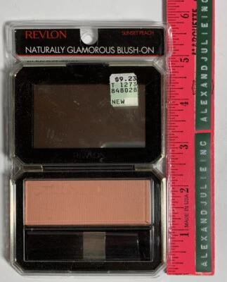 Revlon Naturally Glamorous Blush-On SUNSET PEACH .21 oz New Old Stock VHTF rare - Image 1 of 4