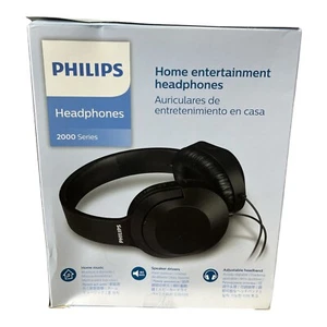 PHILIPS Over the Ear Wired Stereo Headphones TAH2005 Black 2000 Series EARPHONES - Picture 1 of 4