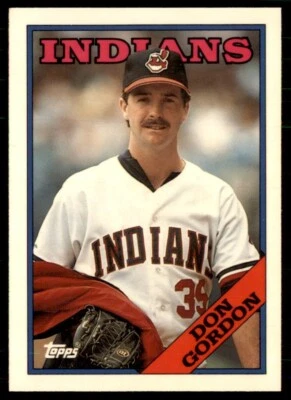 1988 Topps TIFFANY Don Gordon 2 Cleveland Indians #144 - Image 1 of 2