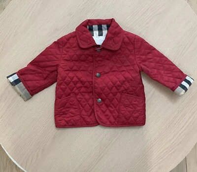 ABRIGO CHAQUETA ACOLCHADA BURBERRY BABY ROJO NYLON TALLA 6M MESES Foto 1 de 4