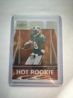 2007 Score Hot Rookie #HR-6 Ted Ginn Miami Dolphins Football #/749 - Image 1 of 2