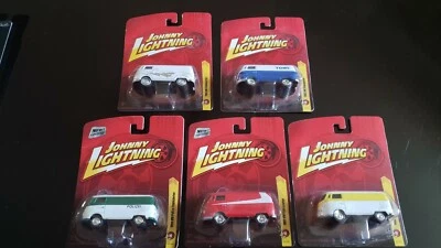 2011 JOHNNY LIGHTNING LOT of 5  VW TRANSPORTER BUS  - Image 1 of 4
