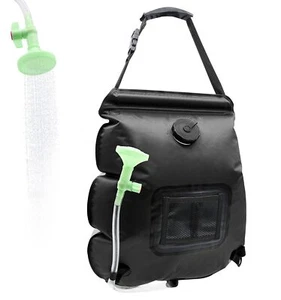 5 Gallon/20L Solar Shower Bag with Removable Hose Shower Head for Camping - Picture 1 of 7