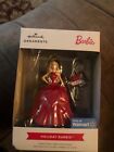 Hallmark 2022 Holiday Barbie With Poinsettia Ornament Hook Red Box Ornament