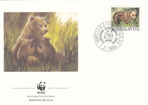 Brown Bear WWF Yugoslavia FDC #4 1988 (141210) - Picture 1 of 1